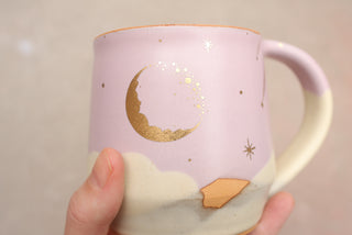 Pale Lilac Wheel Thrown 16 oz Mug 102