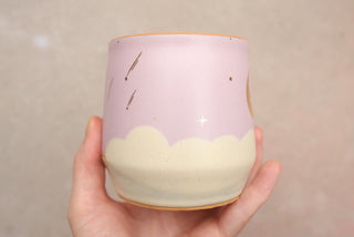 Pale Lilac Wheel Thrown 16 oz Mug 102