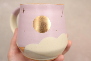 Pale Lilac Wheel Thrown 16 oz Mug 104