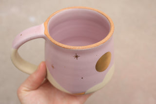 Pale Lilac Wheel Thrown 16 oz Mug 104