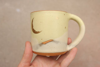 Pre-Order: Lemon Basil 12 oz Mug 201 'Cratered Crescent Moon'