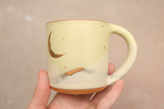 Pre-Order: Lemon Basil 12 oz Mug 201 'Cratered Crescent Moon'