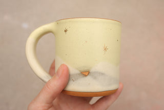 Pre-Order: Lemon Basil 12 oz Mug 201 'Cratered Crescent Moon'