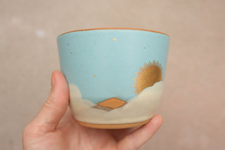 Sky Blue 12 oz Latte Cup 025