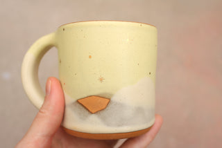Pre-Order: Lemon Basil 12 oz Mug 'Crescent Moon with Moonshadow'