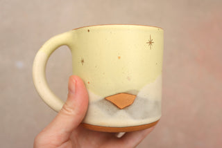 Pre-Order: Lemon Basil 12 oz Mug 'Crescent Moon with Moonshadow'