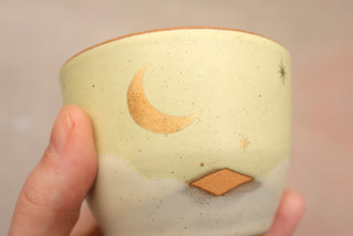 Pre-Order: Lemon Basil 6 oz Cappuccino Cup 'Crescent Moon'