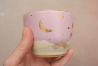 Lilac 6 oz Cappuccino Cup Butterflies