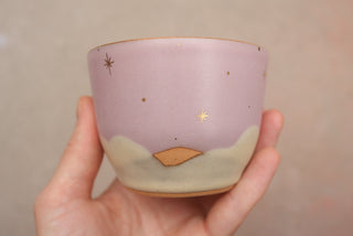 Lilac 6 oz Cappuccino Cup Butterflies