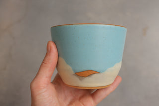 12 oz Sky Blue Latte Cup
