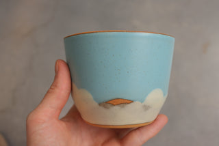 12 oz Sky Blue Latte Cup