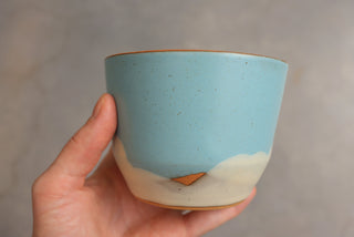 12 oz Sky Blue Latte Cup