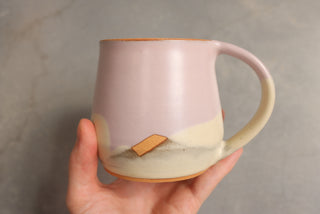 16 oz Pale Lilac Wheel Thrown Mug