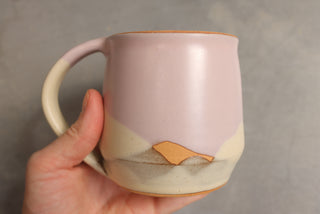 16 oz Pale Lilac Wheel Thrown Mug