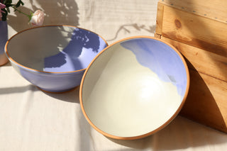 Vanilla Bean and French Blue Serving Bowl 3