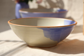 Vanilla Bean and French Blue Serving Bowl 3