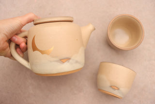 Double Sided Cashmere Handpainted Teapot Set