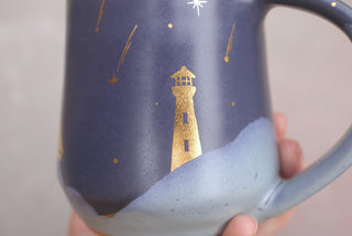 Nautical Twilight Wheel Thrown Mug 115