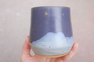 Nautical Twilight Wheel Thrown Mug 115
