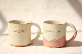 Discounted with Character: 12 oz Classic Mama and Grandma Mugs