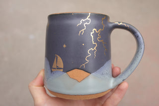 Nautical Twilight Wheel Thrown Presidio Mug 132